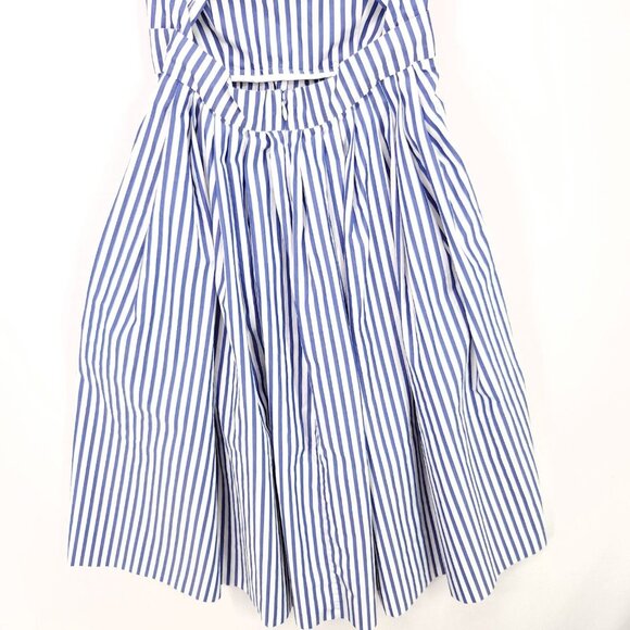 Mark D Sikes Stripped Midi Dress With Open Back Womens Size 2 Pockets - Picture 16 of 16